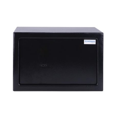 Bútorszéf, kulcsos zár, 310x200x200 mm, DONAU "Tech", fekete